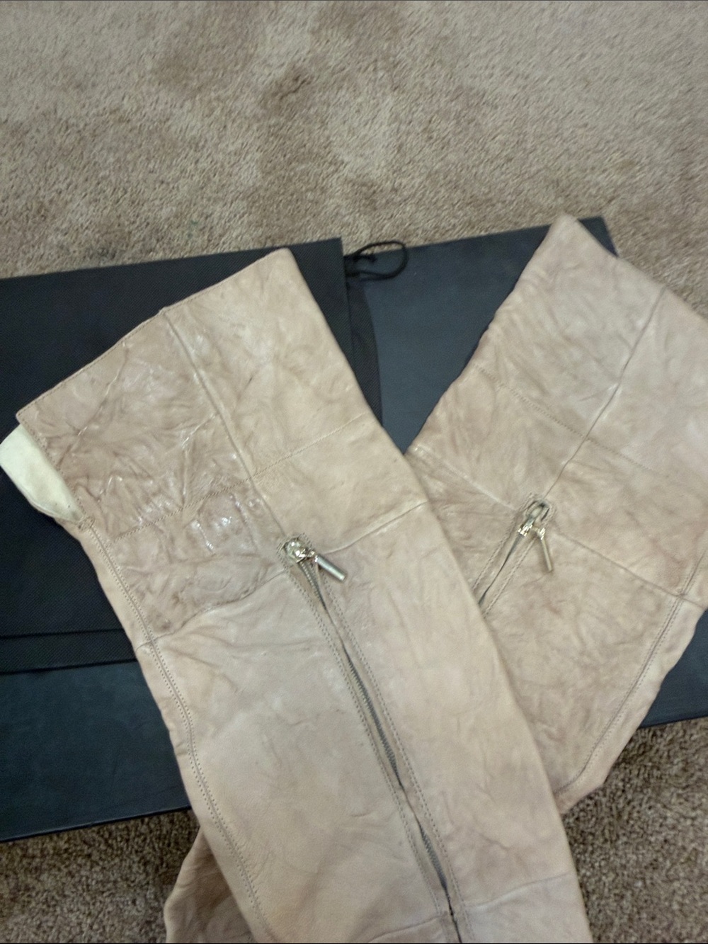 Report Signature Tall Beige Over-the-Knee Stiletto Boots - Picture 3 of 5